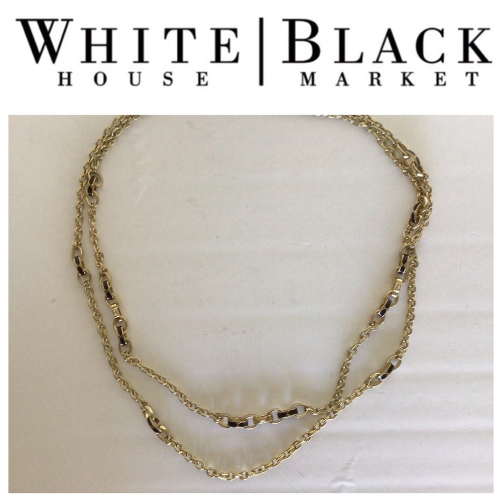 WHITE HOUSE BLACK MARKET GOLD CHAIN LINK BELT